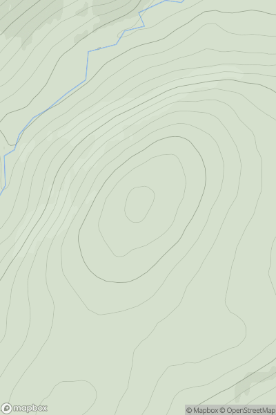 Thumbnail image for Tom Mor [Tomintoul to Banff] showing contour plot for surrounding peak